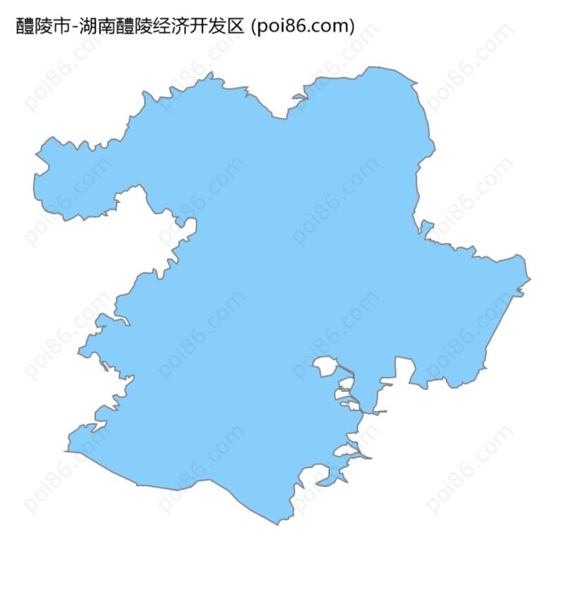 湖南醴陵经济开发区边界地图