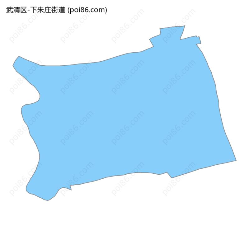 下朱庄街道边界地图