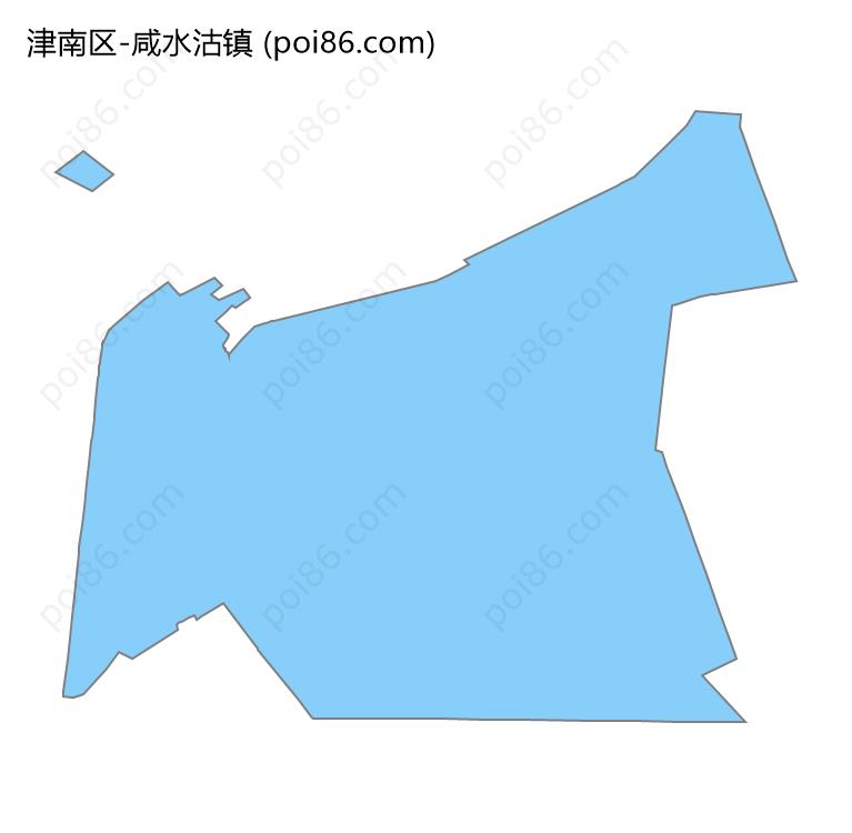 咸水沽镇边界地图