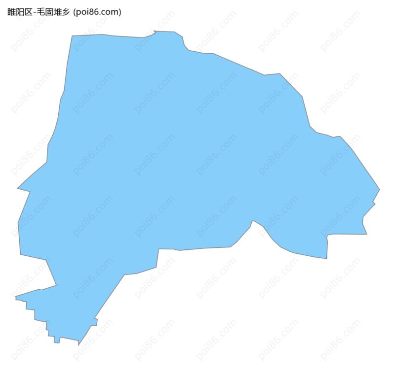 毛固堆乡边界地图