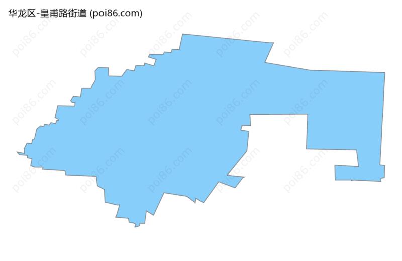 皇甫路街道边界地图