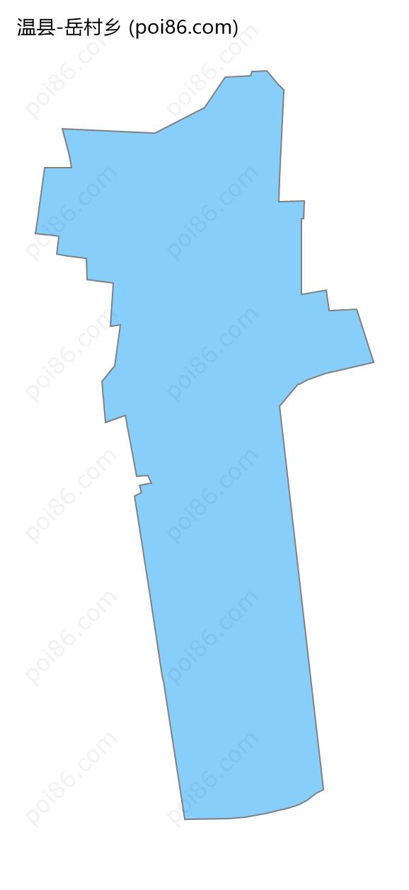 岳村乡边界地图