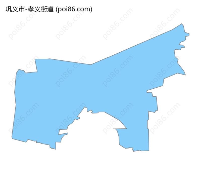 孝义街道边界地图