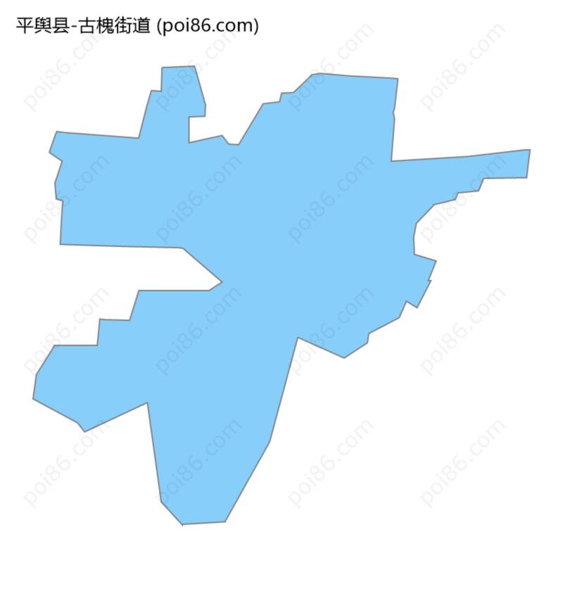 古槐街道边界地图