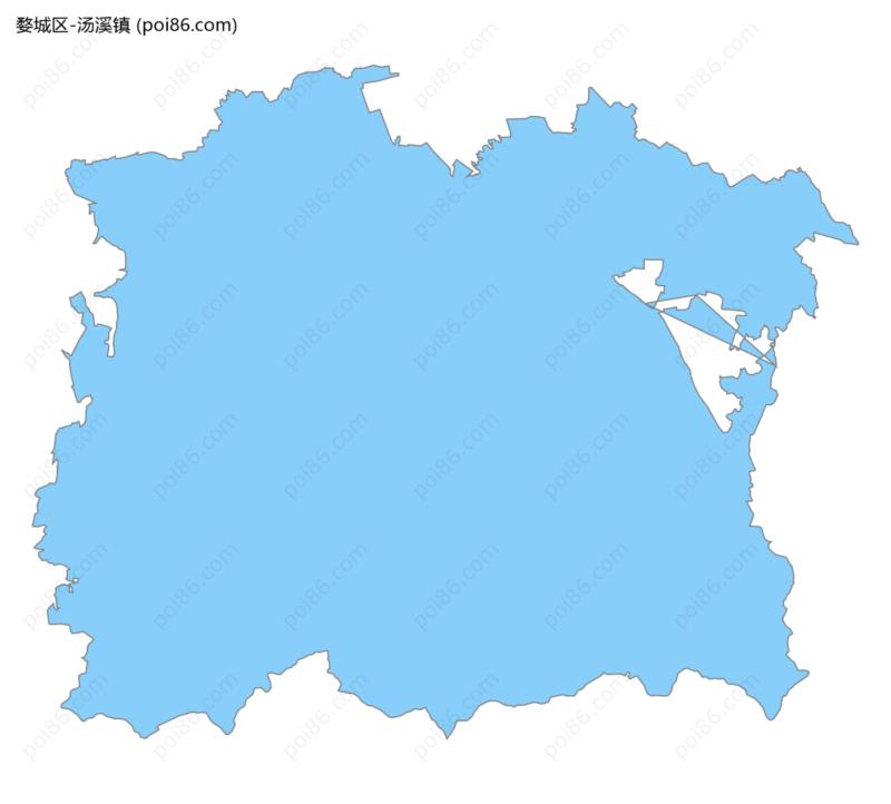 汤溪镇边界地图