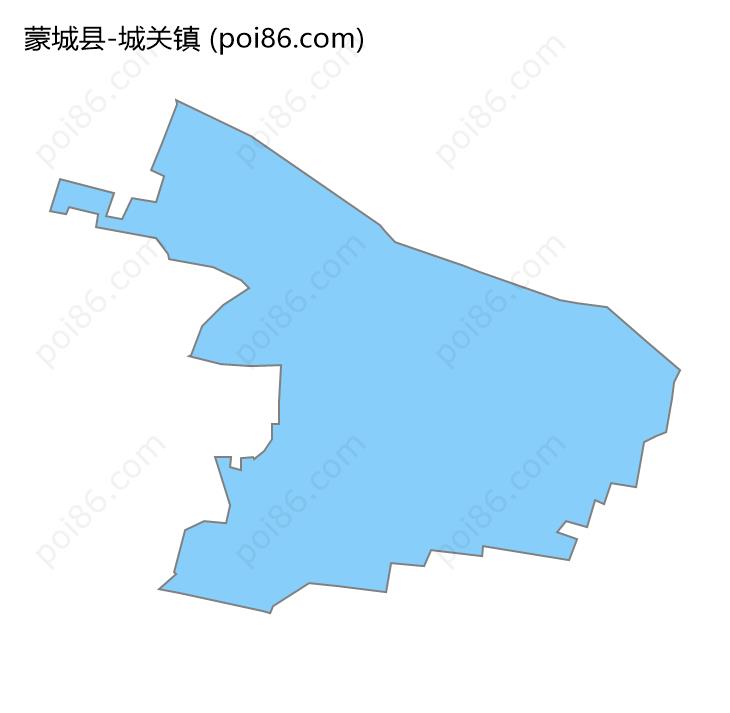 城关镇边界地图