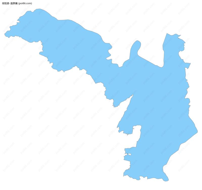 温泉镇边界地图