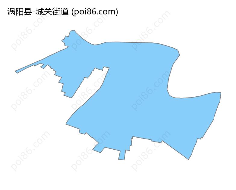 城关街道边界地图