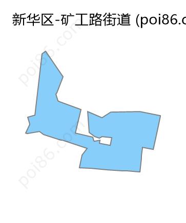 矿工路街道边界地图