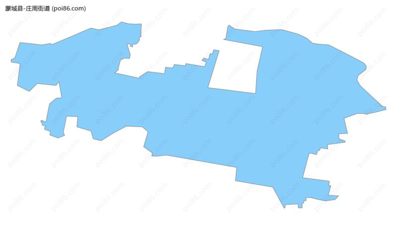 庄周街道边界地图