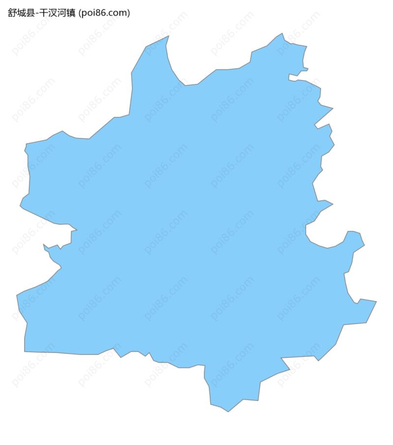 干汊河镇边界地图