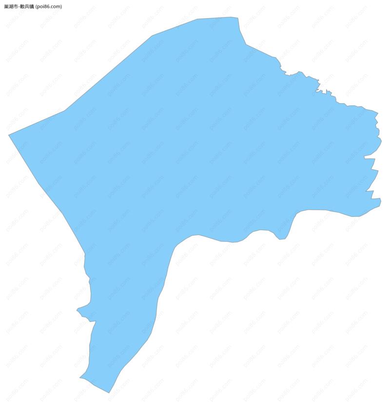 散兵镇边界地图