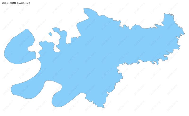 钱塘镇边界地图