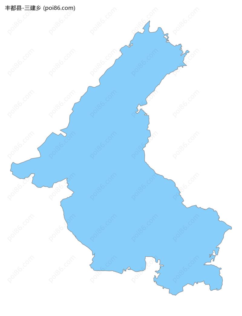 三建乡边界地图