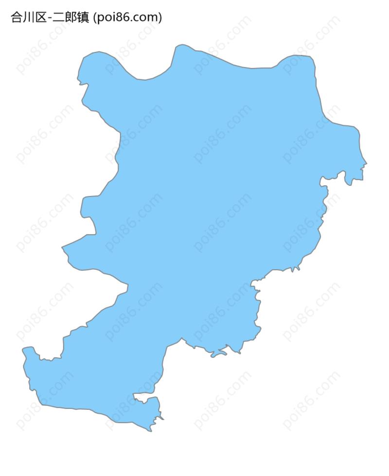 二郎镇边界地图