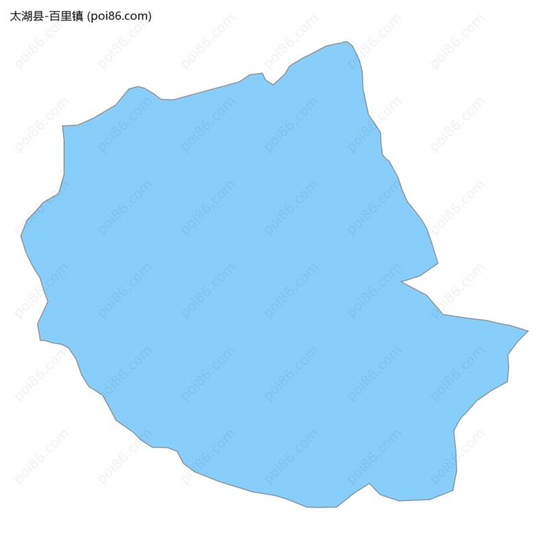 百里镇边界地图