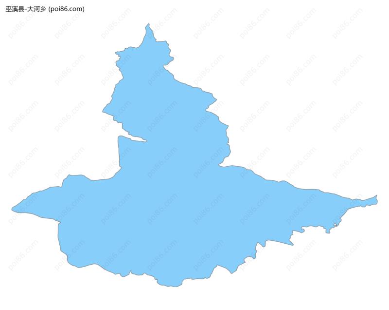 大河乡边界地图