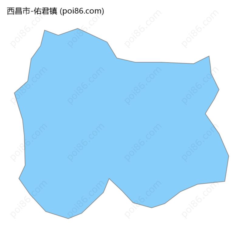 佑君镇边界地图