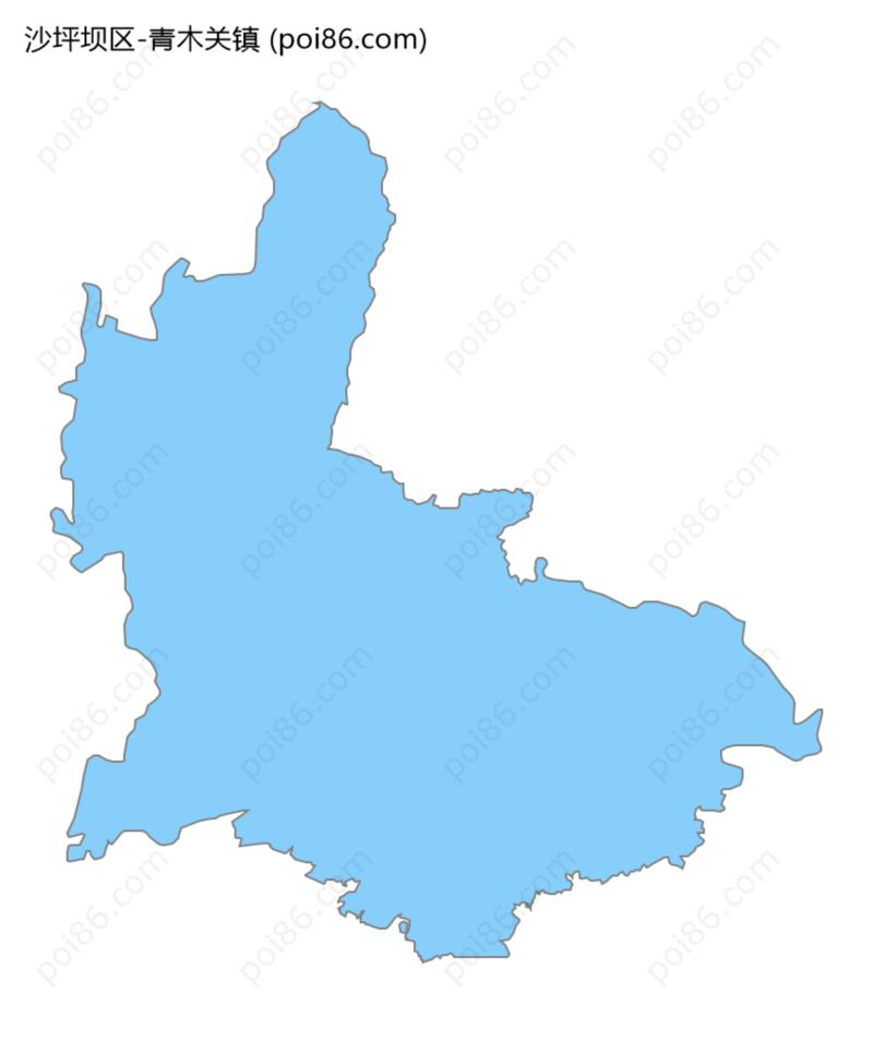 青木关镇边界地图