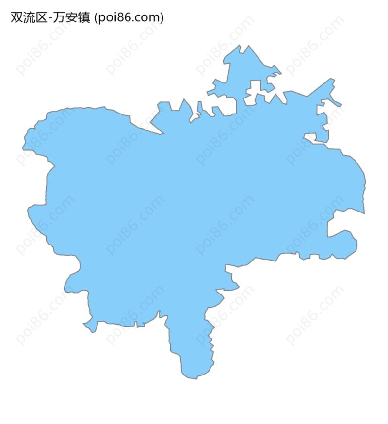 万安镇边界地图