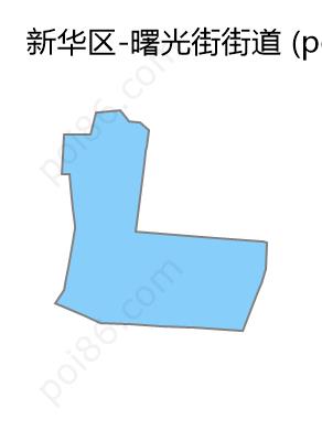 曙光街街道边界地图