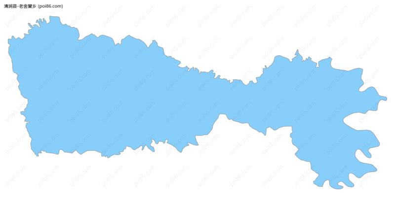 老舍窠乡边界地图