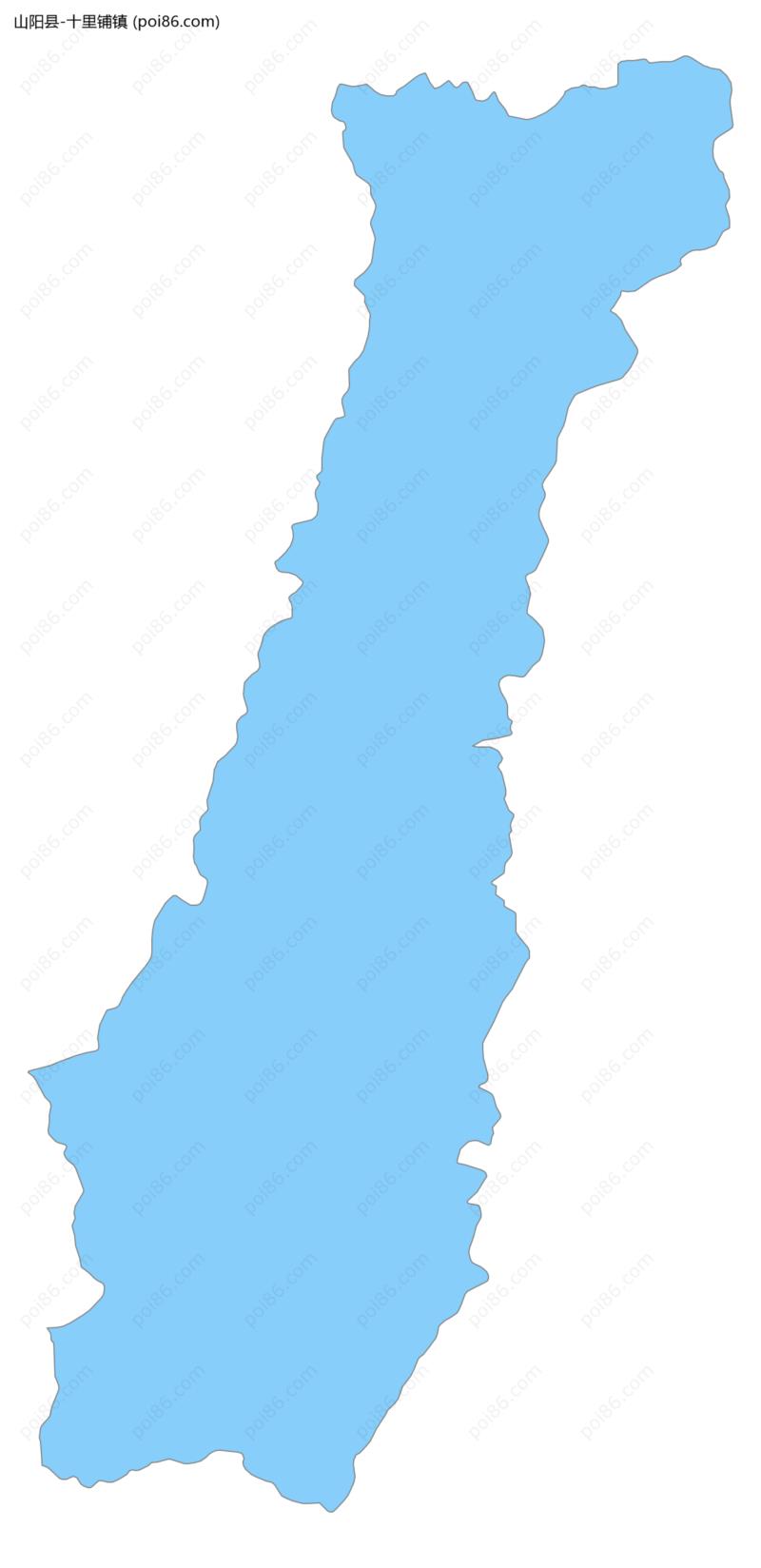 十里铺镇边界地图