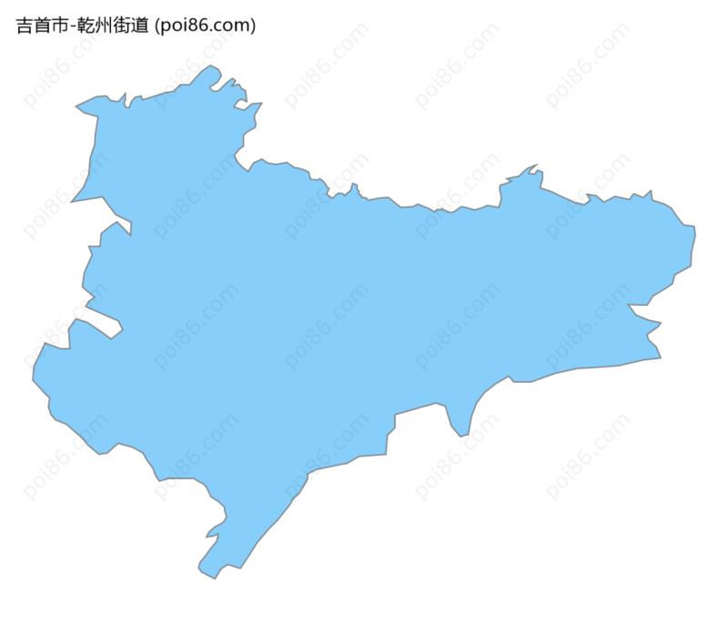 乾州街道边界地图