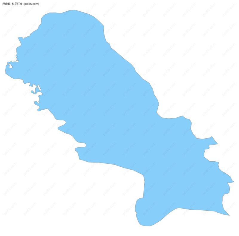 松花江乡边界地图