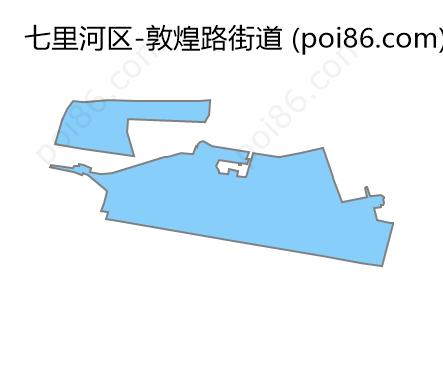 敦煌路街道边界地图