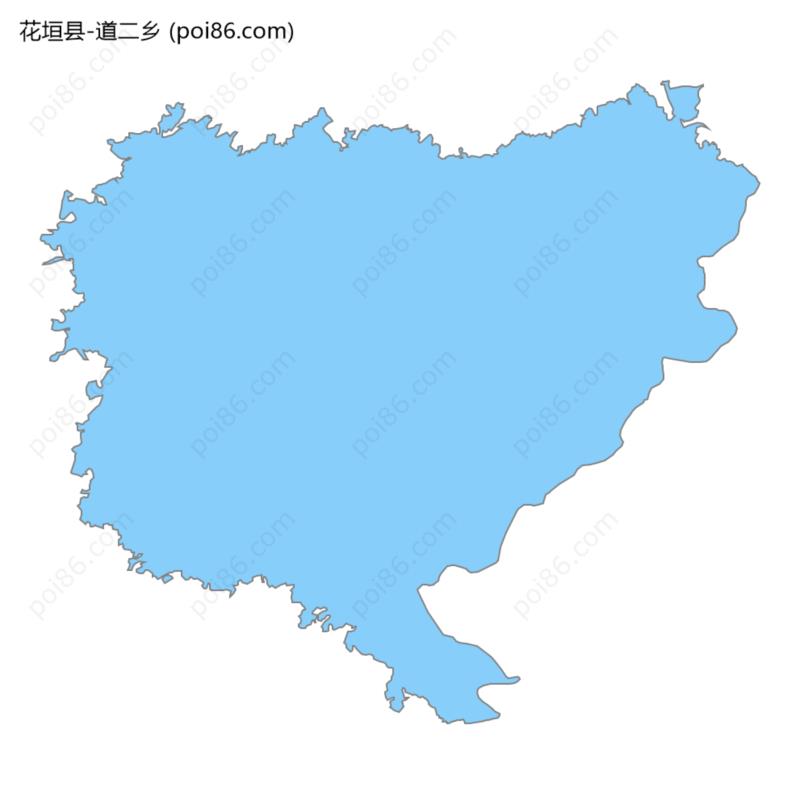 道二乡边界地图