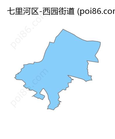 西园街道边界地图