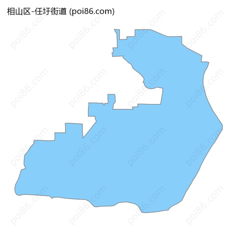 任圩街道边界地图