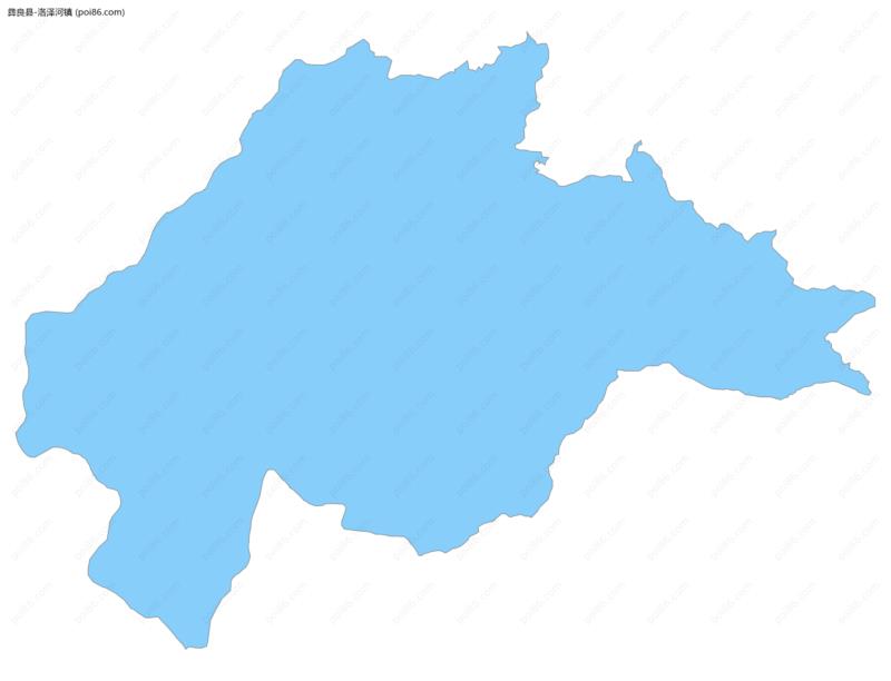 洛泽河镇边界地图