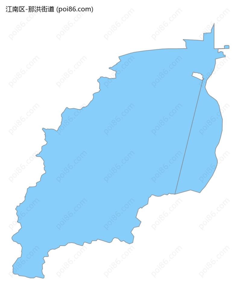 那洪街道边界地图