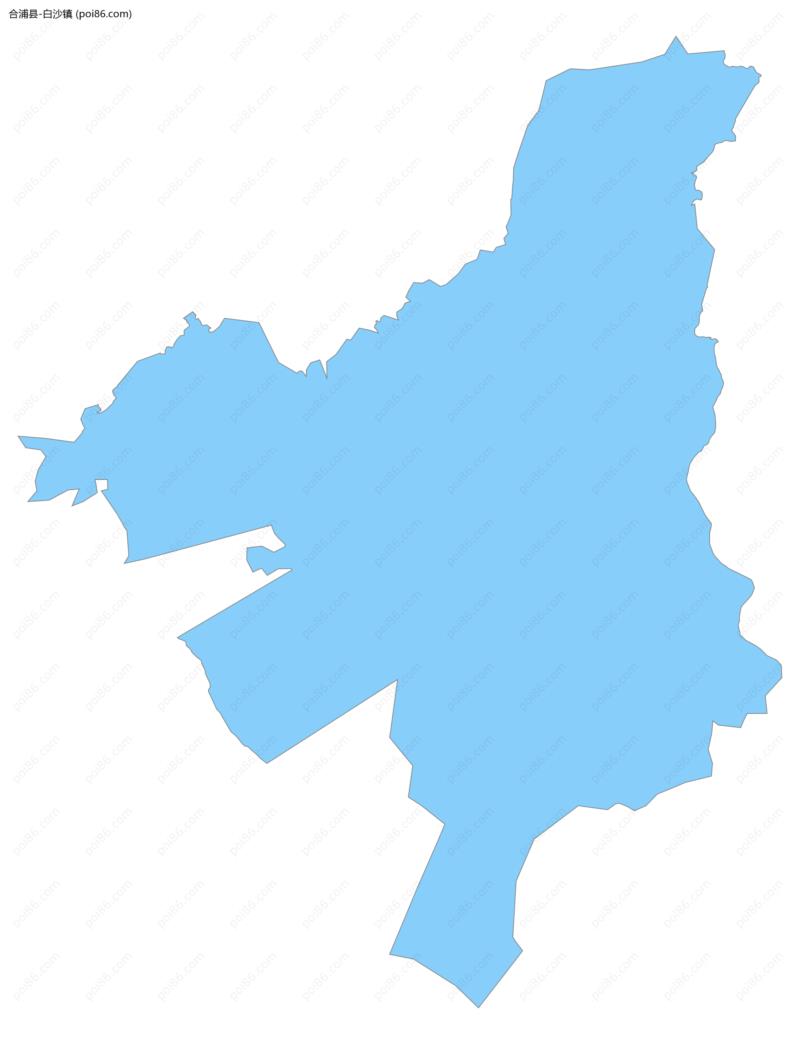 白沙镇边界地图