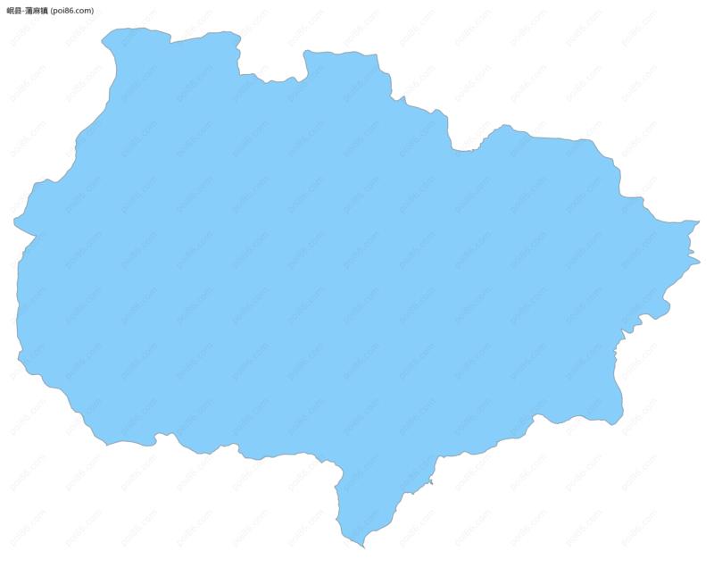 蒲麻镇边界地图