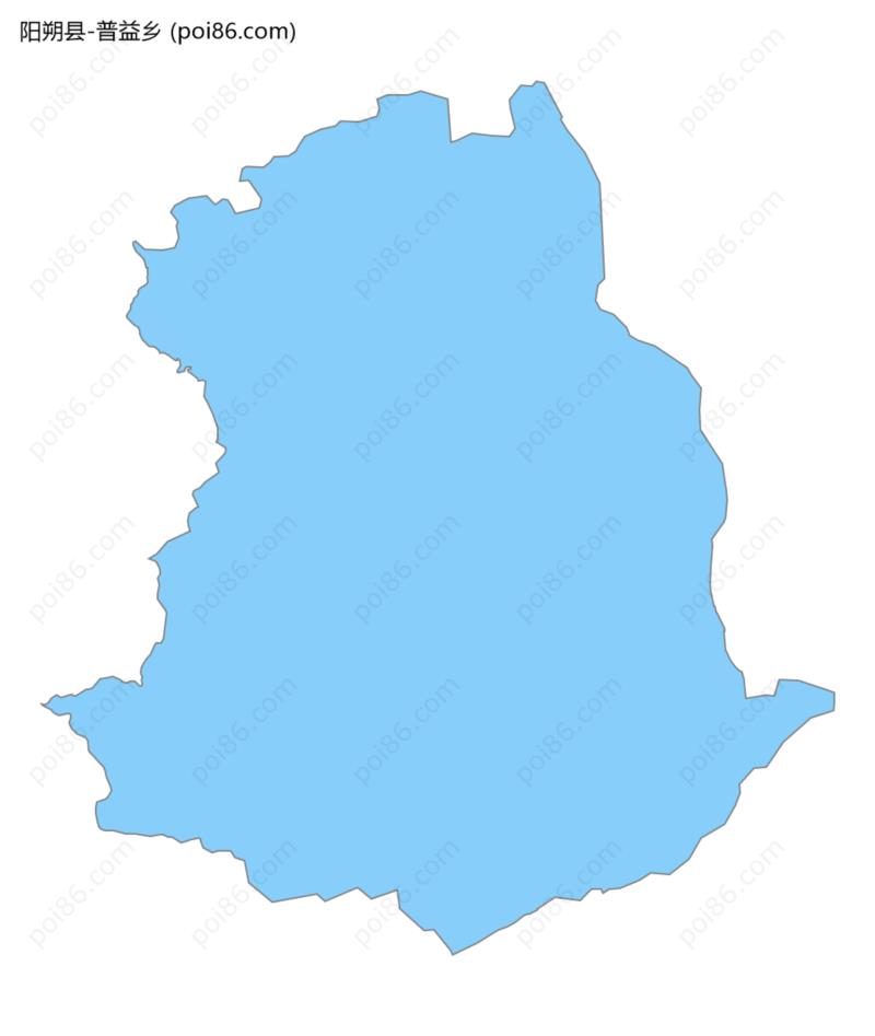 普益乡边界地图