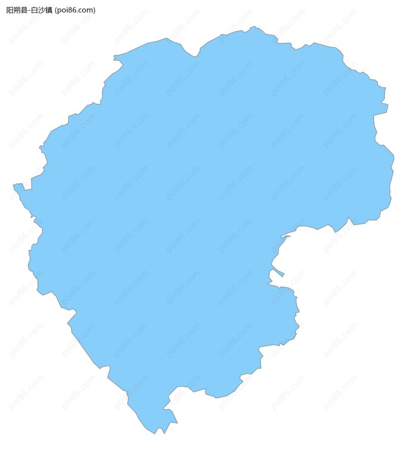 白沙镇边界地图