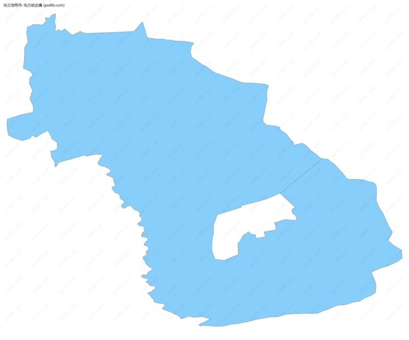 乌兰哈达镇边界地图