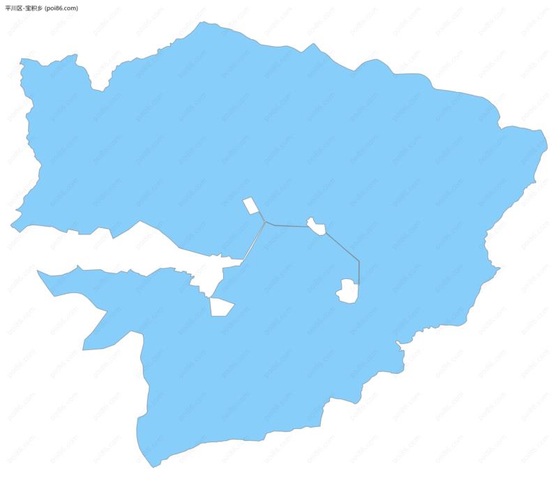 宝积乡边界地图