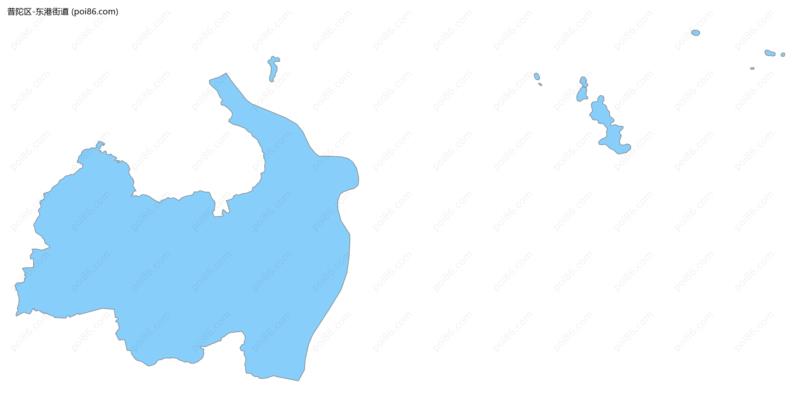 东港街道边界地图