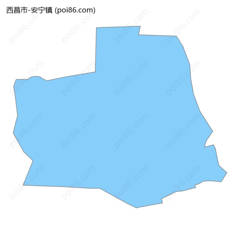 安宁镇边界地图