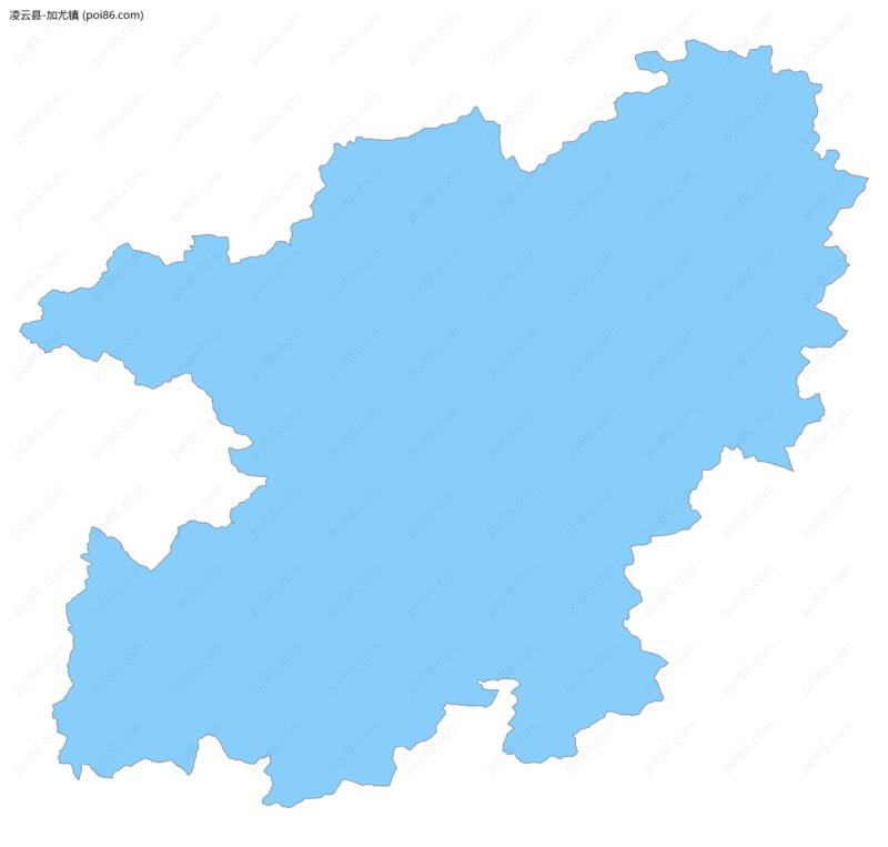 加尤镇边界地图