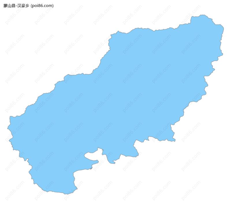 汉豪乡边界地图