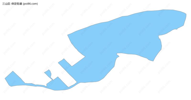 保定街道边界地图