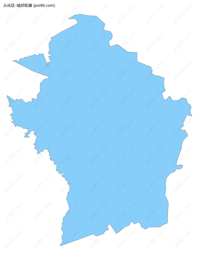 城郊街道边界地图