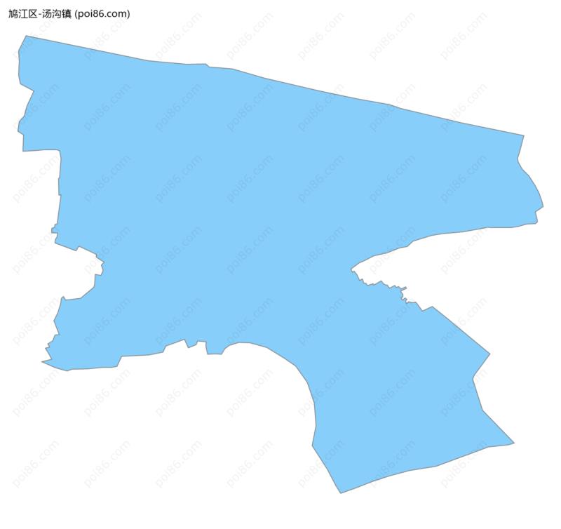 汤沟镇边界地图