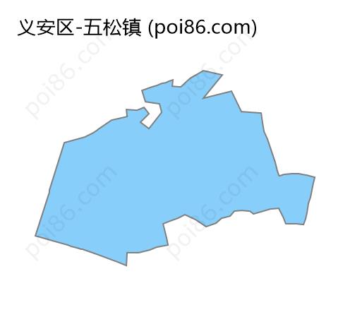 五松镇边界地图