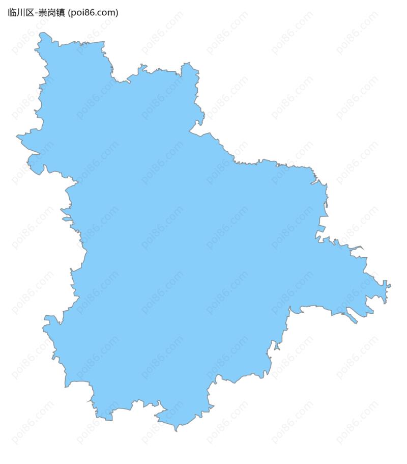 崇岗镇边界地图